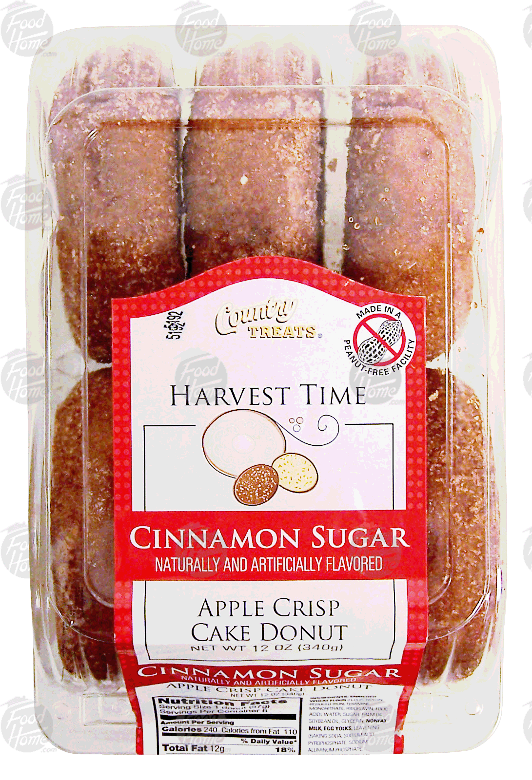 Country Treats Harvest Time cinnamon sugar, apple crisp donut, 6 ct Full-Size Picture